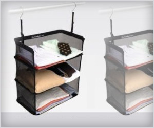 mesh shelves to pack clothes quickly