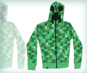 full face minecraft inspired hoodie for kids