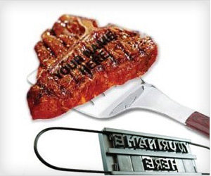 Stamp name of meat bbq iron
