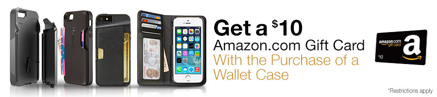 amazon $10 gift coupon on purchase of wallet case of phone